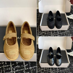 Chanel nouveau style chaussures à coupe basse Mary Jane avec doublure en polaire-5701  