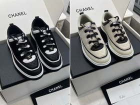Chanel nouvelle plateforme panda-style couleur-bloqué matelassé papa sneakers-5702  