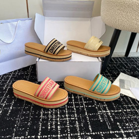Dior nouvelles sandales plateforme brodées à orteils ouverts-5705  