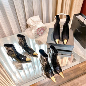 Yves Saint Laurent YSL bottes à talon stiletto avec fermeture à glissière latérale-5722  