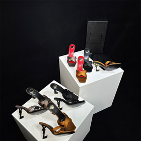 Yves Saint Laurent (YSL) sandales à talons hauts à orteils ouverts-5741  