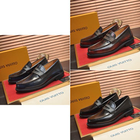 Louis Vuitton (LV) nouveau business formel slip-on chaussures en cuir-5742  
