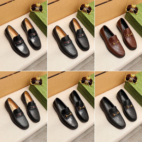 Gucci nouveau slip-on respirant chaussures en cuir d'affaires-5746  