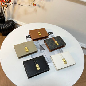 Céline style vintage imprimé porte-document multi-carte avec boucle fermeture-5787  