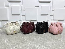 Miu Miu nouveau plissé cordon sac seau-5810  