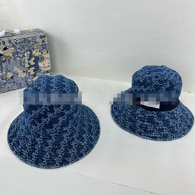 Dior nouveau denim large-bordé protection solaire seau chapeau-5844  