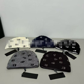 Dolce & Gabbana DG nouvelle collection all-over jacquard tricot chaud bonnet chapeau-5851  