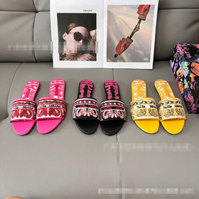 Dolce & Gabbana DG nouvelle lettre brodée polyvalente sandales slip-on-5870  