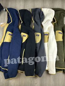 Patagonie veste en polaire à capuchon chaude avec doublure en peluche épaisse-5890  