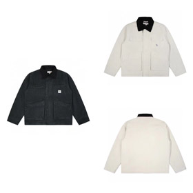 Stussy classique lapel laver veste de coton-5891  