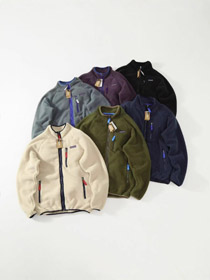 Cardigan chaud en polaire Patagonie avec veste col stand-up-5892  