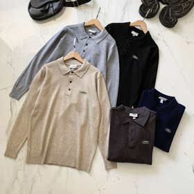 Lacoste cardigan en tricot à col à coupe lâche-5896  