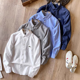 Lacoste chemise à manches longues monochrome-5908  