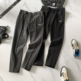 Lacoste classique mélange de laine pantalon à jambes droites-5927  