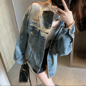 Miu Miu laver bleu patchwork veste en denim-5946  