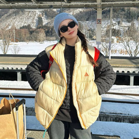 Gilet en coton bloqué couleur ACG-5953  