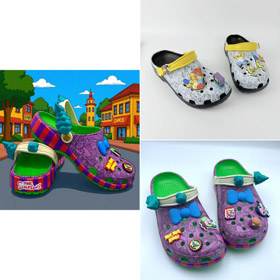 Nouveau Crocs Les Simpsons Burger Shop clogs-5960  