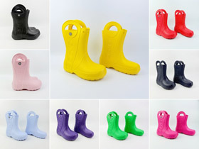 Crocs enfants bottes de pluie mi-veau avec semelles antidérapantes EVA-5967  