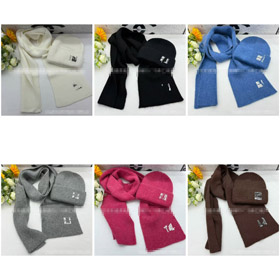 Miu Miu nouveau lapin fourrure chaud chapeau tricoté et écharpe set-5977  