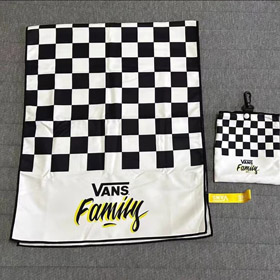 VANS classique tableau d'échecs serviette de sport portable avec sac de stockage-5993  