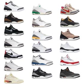 Jordan 3 retro (20 couleurs)