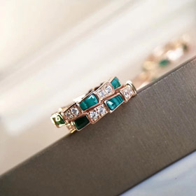 Bulgari serpent os diamant bague mère de perle bague-3676  