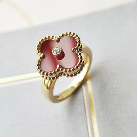 Van Cleef & Arpels bague classique agate rouge bague-3692  
