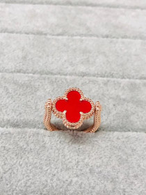 Van Cleef & Arpels quatre feuilles trèfle nouvelle bague double face-3701  