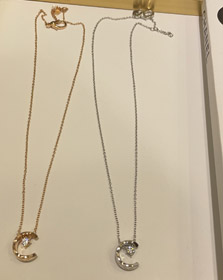 Chanel Sailor Moon or rose collier en argent-3717  
