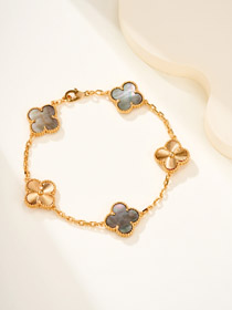 Van Cleef & Arpels Gris Mère de perle Fleur Bracelet-3755  