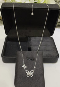Graff Duet Diamant Deux Papillon Collier plein diamant-3775  