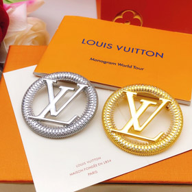 Louis Vuitton LV diamant rond broche lettre-4052