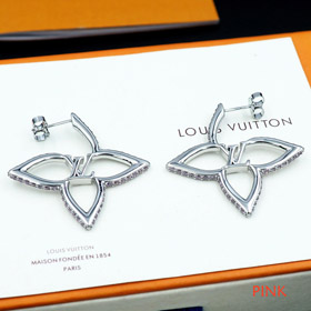 Louis Vuitton LV boucles d'oreilles en métal creux contour diamant-4064